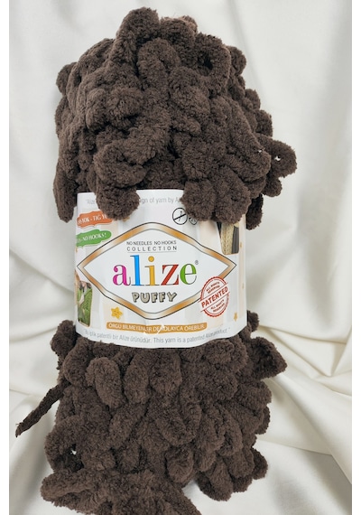 Puffy Acı Kahve El Örgü İpi 100gr. 9mt. 5'li Paket - Renk: 26