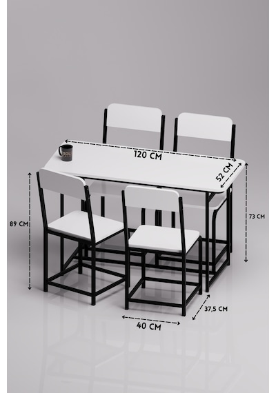 Bahçe Masa Takımı 4 Kişilik 4 Sandalyeli Masa Sandalye Seti Metal Ayak Balkon Mutfak Kafe Yemek Masası Minör Beyaz Çok Renkli Bahçe Masa Takımı 4 Kişilik 4 Sandalyeli Masa Sandalye Seti Metal Ayak Balkon Mutfak Kafe Yemek Masası Minör Beyaz Çok Renkli