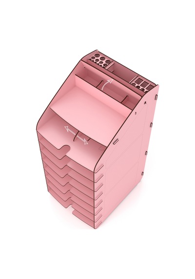 Design Otto Tower Masaüstü Organizer 10 Kat A4 Evrak Rafı 6 Renk Siyah