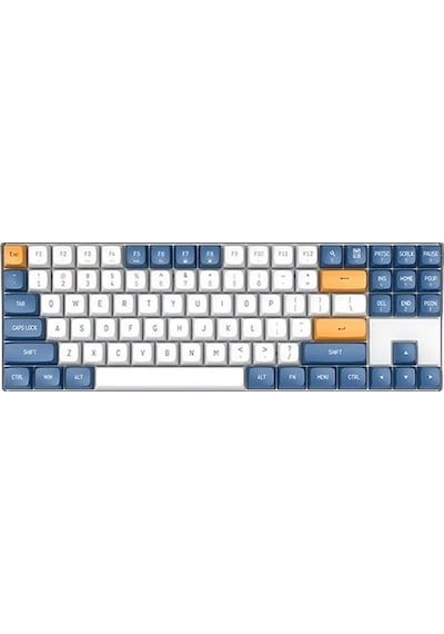 AIGO A87 Starry Blue Yellow Switch Mekanik Kablosuz Gaming Klavye (İngilizce)