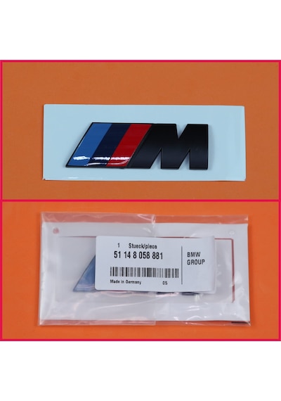 Bmw Siyah M Yazı Logo 75Mm