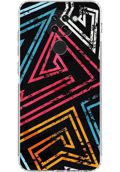 Xiaomi Redmi Note 9 Kamera Korumalı Kapak Eskitme Tasarımlı Şeffaf Kılıf Şeffaf