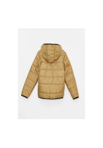 LC Waikiki Kapüşonlu Basic Erkek Çocuk Şişme Mont Khakı