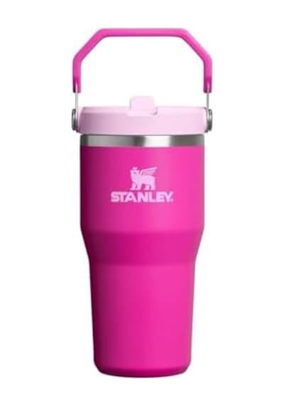 The Iceflow Flip Straw Pembe Termos 10-13425-046 Açık Beyaz