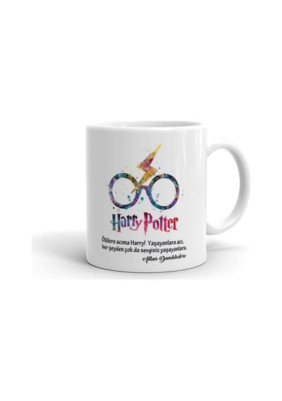 Harry Potter Anlamlı Yazı Seramik Kupa.komik Kupalar Çok Renkli