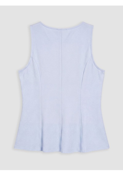 Lcwaıkıkı Curve Mavi Büyük Beden Fırfırlı Peplum Bluz