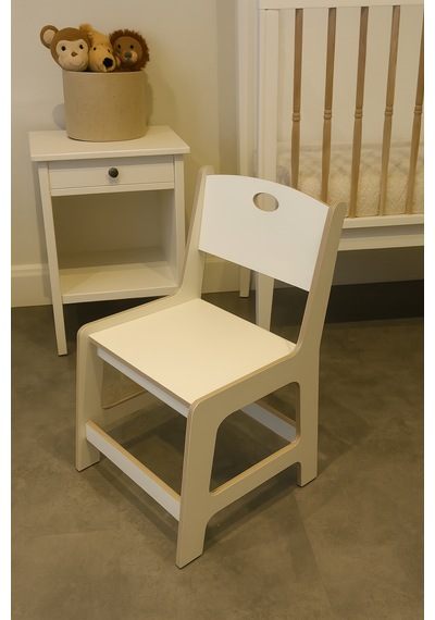 Çocuk Aktivite Masası Sandalyesi %100 Mdf Beyaz