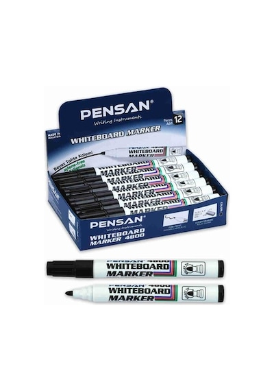 Pensan Tahta Kalemi Yuvarlak Uçlu Siyah Tahta Kalemi 12 Li Paket