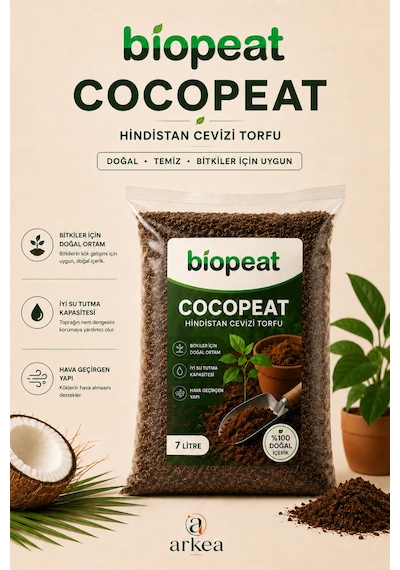 Cocopeat Hindistan Cevizi Torfu 7 Litre Doğal Bitki Yetiştirme Ortamı 1000