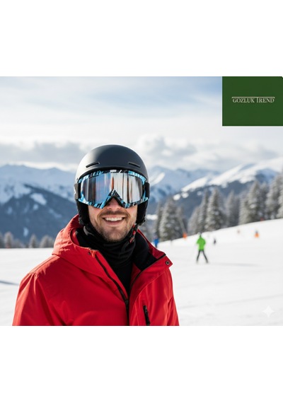 Esrada Kayak Gözlüğü Antifog Ventilli Uv Korumalı Güneş Kar Gözlük Aynalı Gümüş Snowboard Glasses Sporu Çok Renkli