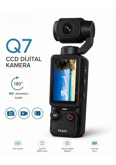66mp Ccd Dijital Taşınabilir Çok Fonksiyonlu Kamera 4k 180 Derece Dönebilen Başlık Ses Kaydı 2.5k Video Çekimi Fotoğraf 16xzoom Webcam Özellikli