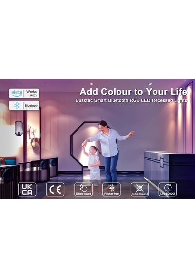 Smart Led Spot Lamba, 6000k Beyaz, 220v, Telefon Uygulaması İle Kontrol Edilebilir, Rgb Renk Değiştiren Dusktec 85mm Diğer