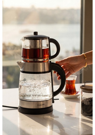 Acar Ultimate Pro Tea Max 1.8 L Cam Çay Makinesi