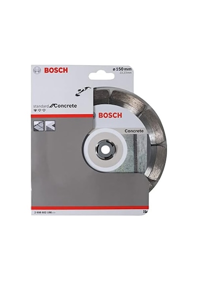 Professional Accessories Concrete İçin Elmas Kesim Diski Standartı, 150 X 22,23 X 2 X 10 Mm, 1-pack, 2608602198