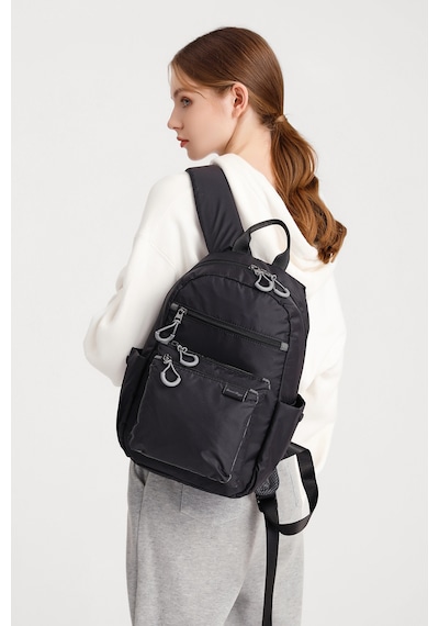 Smart Bags Siyah Günlük Orta Boy Hafif Kumaş Kadın Sırt Çantası