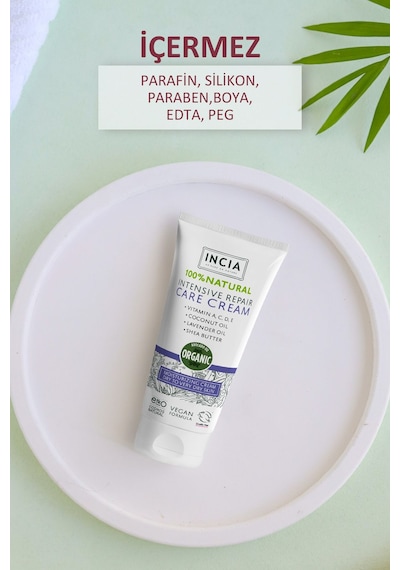 INCIA %100 Doğal Onarıcı Bakım Kremi Yoğun Nemlendirici Cilt Bakım Lavanta Avokado Shea Vegan 50 ML