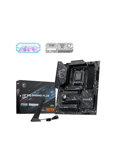 Msı X870e Gamıng Plus Wıfı-7 Ddr5 8200mhz Oc Hdmı Dp Pcıe 16x V5.0 Am5 Atx