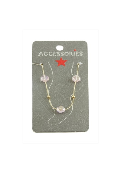 Zenviac456 Çiçek Kristal Halhal Zenviac45678 Pembe