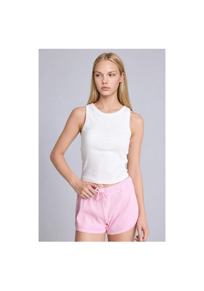 Defacto Pamuklu Slim Fit Fitilli Ribana Crop Atlet I0688ax26auer103 Ekru-er103