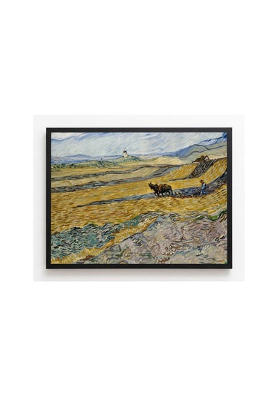 Van Gogh Van Gogh Çevrili Tarla Ve Çiftçi Çerçevesiz Poster 21x30 Cm A4 Tablo Van Gogh Duvar Dekoru