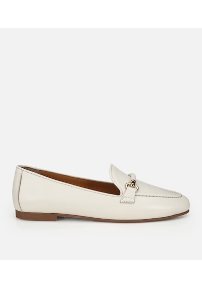 Hotiç Kadın Deri Siyah Toka Detaylı Klasik Loafer