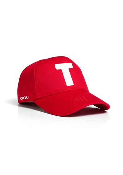 Ogc T Harfi Unisex Şapka Kırmızı