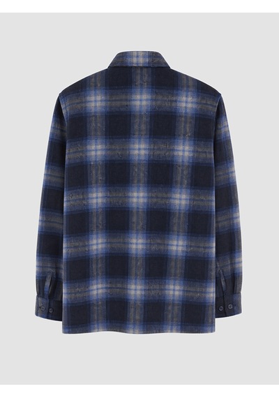Lcwaıkıkı Classic Mavi Relax Fit Ekose Gabardin Erkek Gömlek
