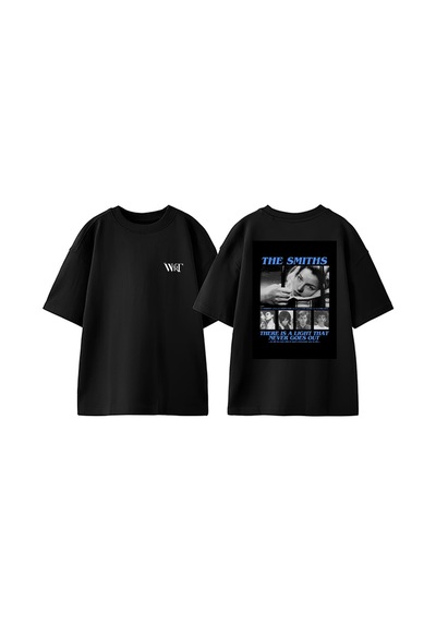 Thewert The Smiths 2 Tasarım Sırt Baskılı Pamuk Siyah Oversize T-shirt