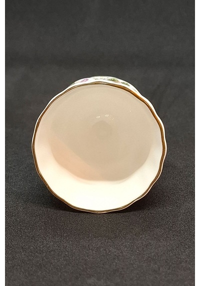 Lavender Rose Bone China Antika Yumurtalık 7.5x5 Cm 4 Adet Beyaz