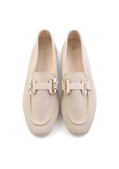 Bambi Bej Kadın Loafer Ayakkabı K01688012272 Bej