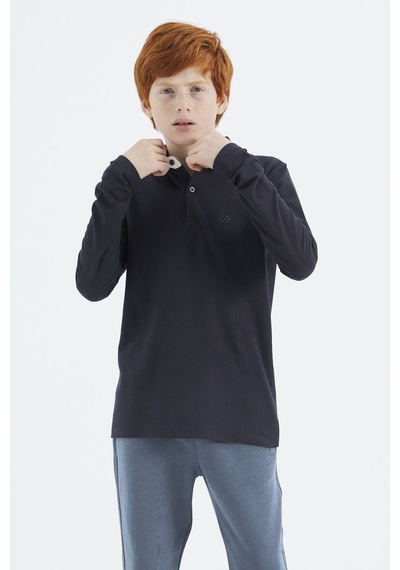 Tommylife Tommy Life Lacivert Polo Yaka Basic Erkek Çocuk T-shirt - 11171 Lacivert