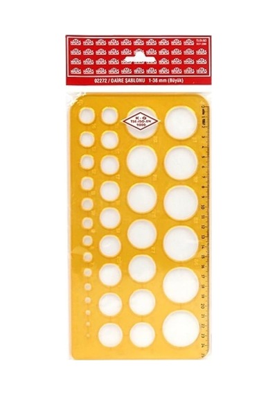 Hatas Daire Şablonu 1-36 Mm, Altın Sarısı Diğer