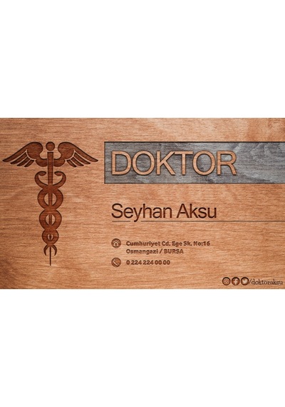 Bk Gift Kişiye Özel Doktor Tasarımlı Bitmeyen Kartvizit - Model 2