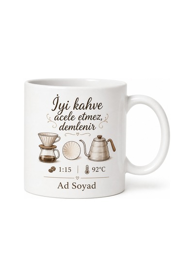 Kahve Demlemeyi Öğrenenlere Filtre Kağıdı Su Oranı Kahve Tadımı Kupa Bardak Hediye Beyaz / Çok Renkli