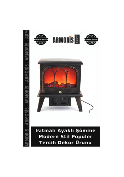 Isıtmalı Ayaklı Şömine Modern Stil Popüler Tercih Dekor Ürünü
