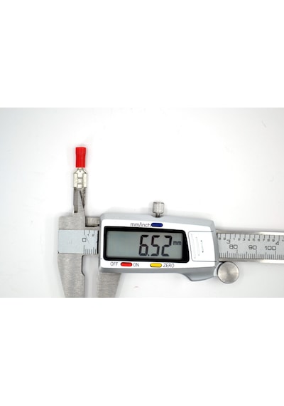200 Adet 0,50-1,50mm Kablo Ucu 6,3 Dişi Fiş Kırmızı Sıkmalı