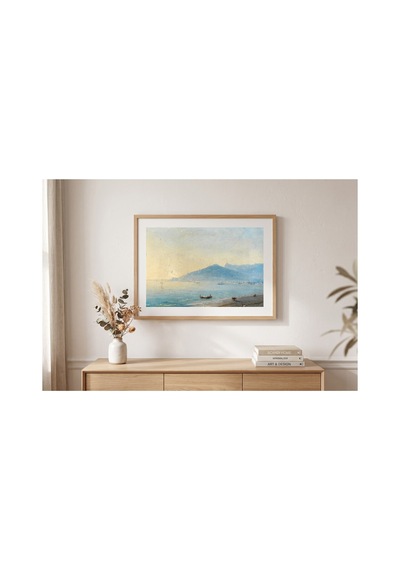 Osmanlı Ayvazovski Yalta Körfezi Çerçevesiz Poster 21x30 Cm A4 Tablo Osmanlı Türk Resmi Duvar Dekoru