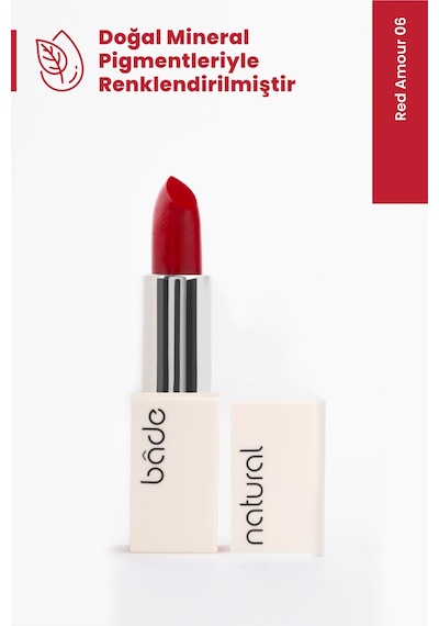 Bade Natural Nemlendirici Ruj Red Amour 06 %100 Doğal