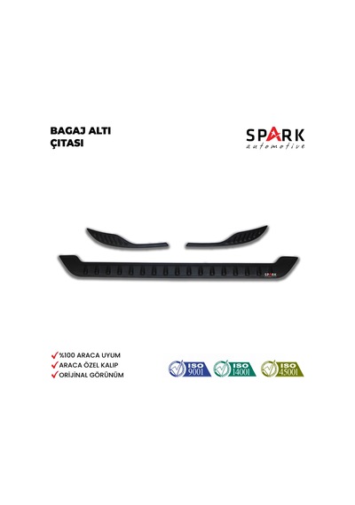 Fiat Egea 2015- Yılı Ve Sonrası Uyumlu Bagaj Altı Çıtası 3 Parça Siyah
