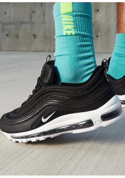 Nike Air Max 97 Unisex Sneaker Black Reflektörlü Unisex Günlük Spor Ayakkabı Siyah Siyah