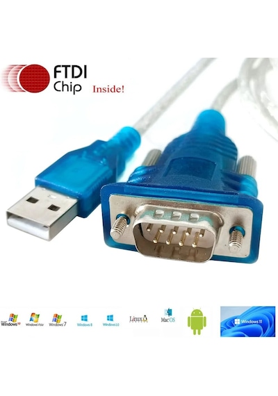 Ftdı Ft-231xs Yüksek Hızlı Usb Rs232 Db9 Erkek Seri Kablo Dönüştü