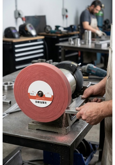 200x25 Mm P180 Polisaj Keçesi Çapak Alma Ve Metal Yüzey Parlatma Diski 1 Adet