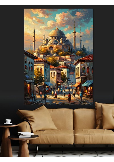 Ahşap Tablo İstanbul Süleymaniye Camii Ve Şehir