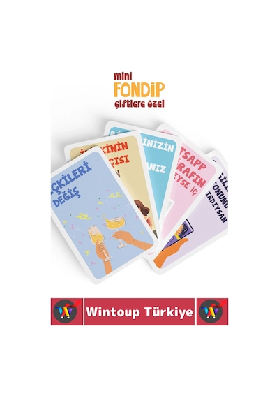 Eğlenceli Yılbaşı Parti Sevgili Grup Arkadaş Ortamı İçki Kart Oyun Fondip Mini-çiftlere Özel 55 Kart