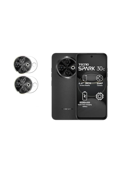 Tecno Spark 30c Esnek Nano Kamera Lens Koruyucu 2 Adet Şeffaf