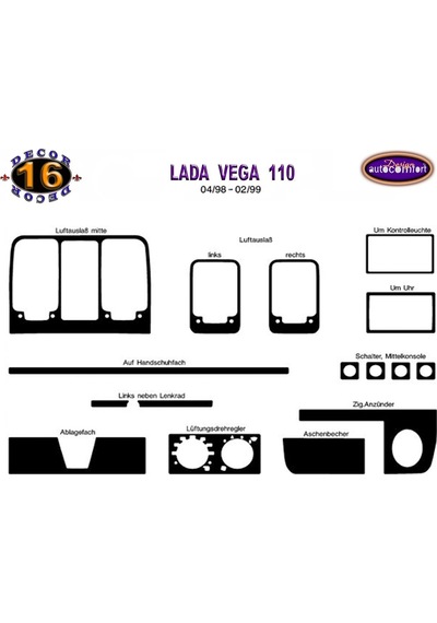 Lada Vega 110/111 Konsol/Maun Kaplama 16.Prç (521563687)