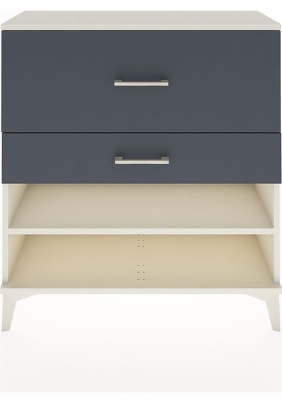 Arges Şifonyer Tek Raflı 2 Çekmeceli 88x30x96 Aytaşı-antrasit Aytaşı