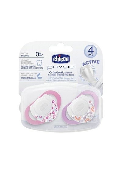 Chicco Emzik Physio Pembe Silikon 4M+ 2'li Pembe