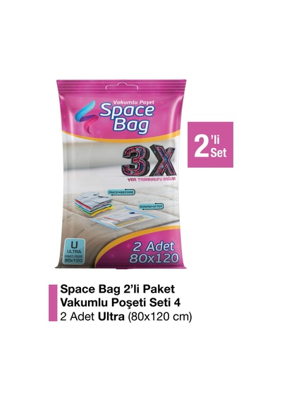 2 Adet 80x120 Vakumlu Poşet Seti Plastik Turuncu Tr Diğer