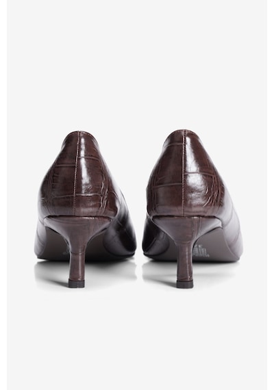 Mubiano Kadın Topuklu Ayakkabı Stiletto Kroko Desenli Sivri Burun Kısa Topuklu Fern Kahverengi Mubiano Kadın Topuklu Ayakkabı Stiletto Kroko Desenli Sivri Burun Kısa Topuklu Fern Kahverengi